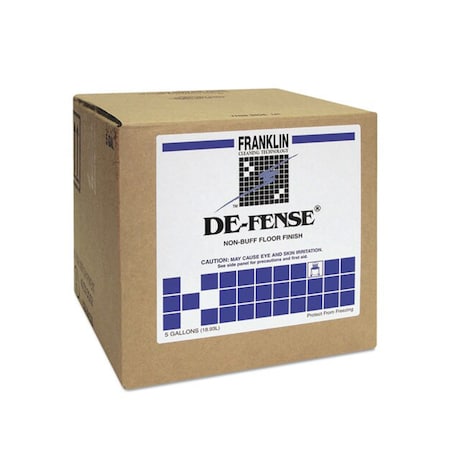 Franklin Cleaning Technology DE-FENSE Non-Buff Floor Finish, Liquid, 5 Gal. Box / Pail F135026
